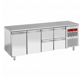 Diamond hűtött munkaasztal 2 ajtóval és 4 fiókkal